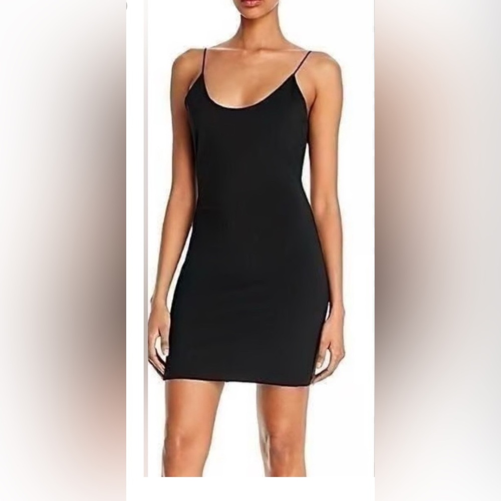 Alice + Olivia Black Mini Slip Dress